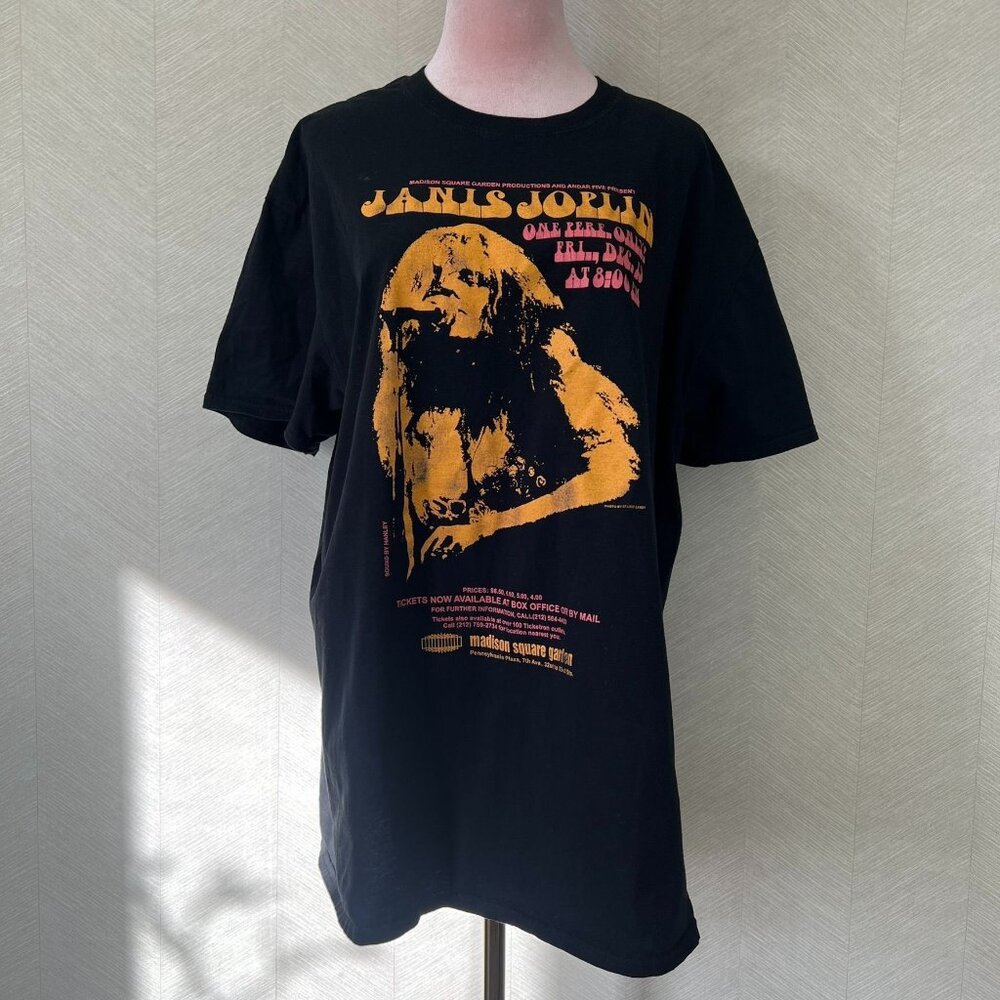 Janis Joplin  Madison Square Garden Graphic Print Band T-shirt Mens Size M